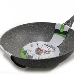 Γουόκ Αντικολλητικό Αλουμινίου Με Επίστρωση Stone Λαβή Soft-Touch Φ32cm