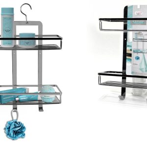 Εταζέρα 2 Ράφια Ασημί Μέταλλο 26x11x38cm