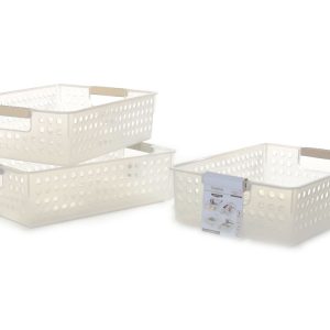 Καλάθι Με Λαβές Πλαστικό 30x21.5x8.5cm Σε 3 Χρώματα