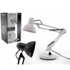 Λάμπα Γραφείου Λευκό/Μαύρο Μέταλλο 60cm Σε 2 Χρώματα