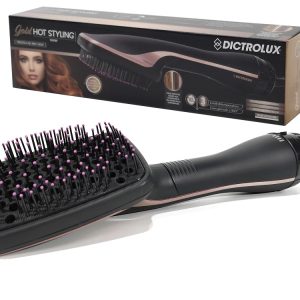 Βούρτσα Μαλλιών Με Αέρα Ηλεκτρική 3 Επίπεδα Θερμότητας Μαύρο 1000W