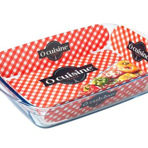Ταψί Πυρέξ Ορθογώνιο 3.6lt Διάφανο Γυαλί 39x24x6.5cm