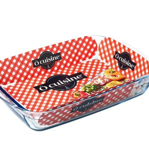 Ταψί Πυρέξ Ορθογώνιο 4.5lt Διάφανο Γυαλί 40x27x7cm