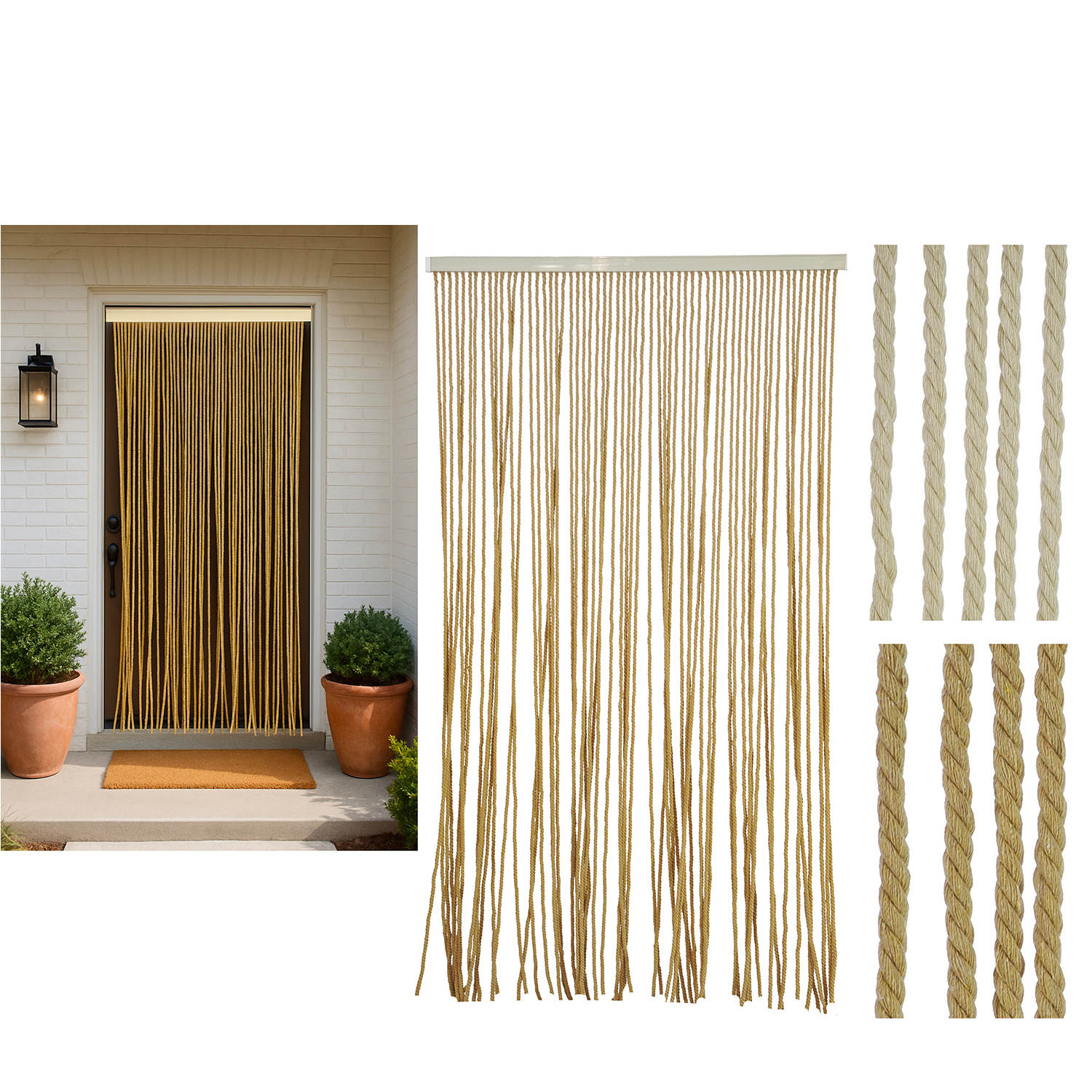 Κουρτίνα Πόρτας Βαμβάκι 120x230cm Σε 2 Χρώματα